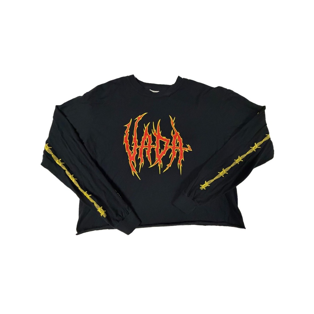 VADA Eyewear Midnight Zone 2022 Promo Shirt Long Sleeve Cutoff Horror Vibe Black